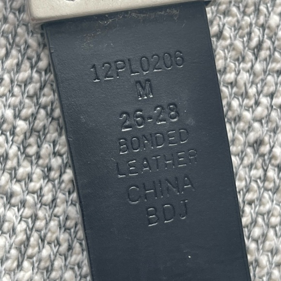 Tony Hawk Black and SilverBonded Leather Belt with Embossed Design - Picture 7 of 16